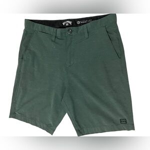 Billabong Men's Dark Green Flat Front Shorts